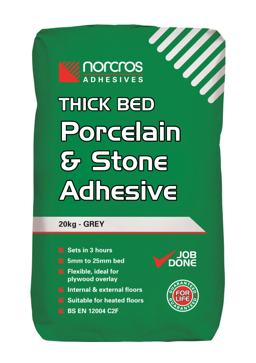 Thick Bed Porcelain & Stone Grey Tile Adhesive by Norcros Adhesives